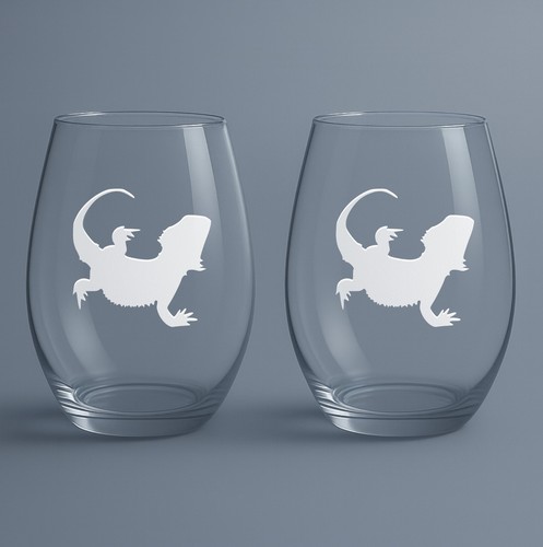 Bearded dragon stemless - stemless, wine