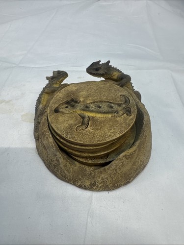 Bearded dragon lizard - lizard, coasters